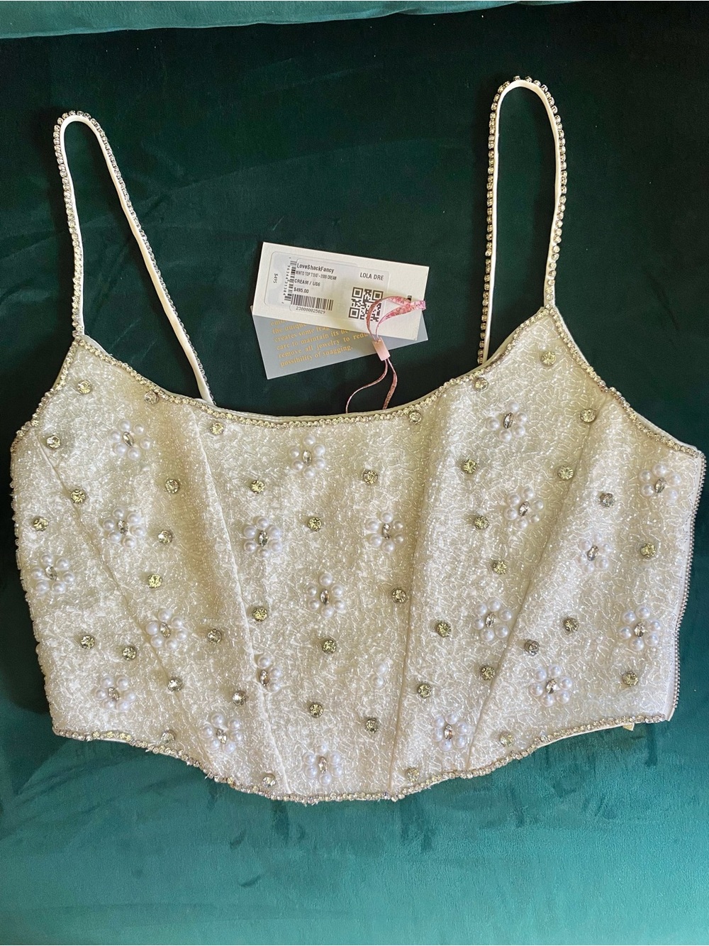 NWT LoveShackFancy Minto Corset Top
